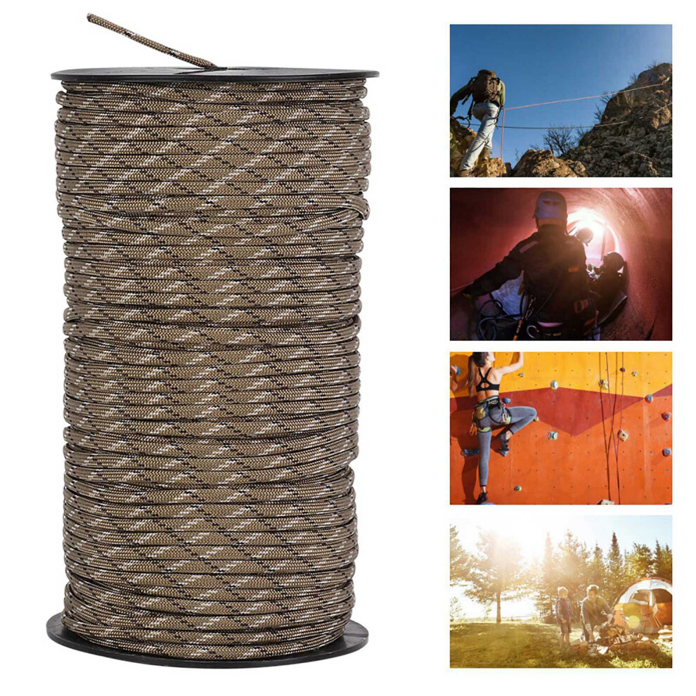 100M Parachute Rope 4Mm, 200Kg Desert Camouflage 9301393817949