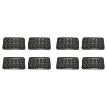 8 Packs Non-Stick Madeleine Pot, Baking Mold 12 with Shell Cake Baking Tray Chocolate Non-Stick Baking Tray Black