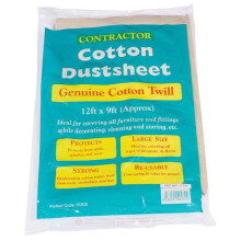 12ft X 9ft Large Dust Sheet Heavy Duty Cotton Twill Cover DIY