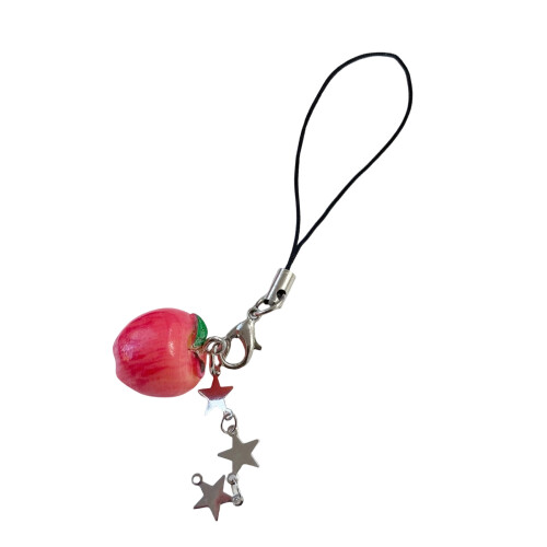 Breloque étoile en forme de pommes miniatures, tendance,-Rouge