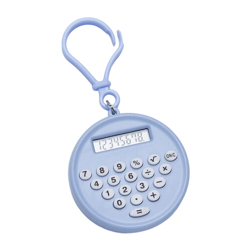 Petite calculatrice ABS silencieuse pour des-Macaron bleu clair