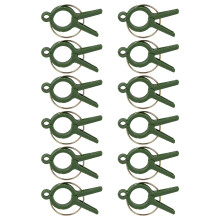 12Pcs Adjustable Clips for Climbing, Reusable Tomato-Army Green