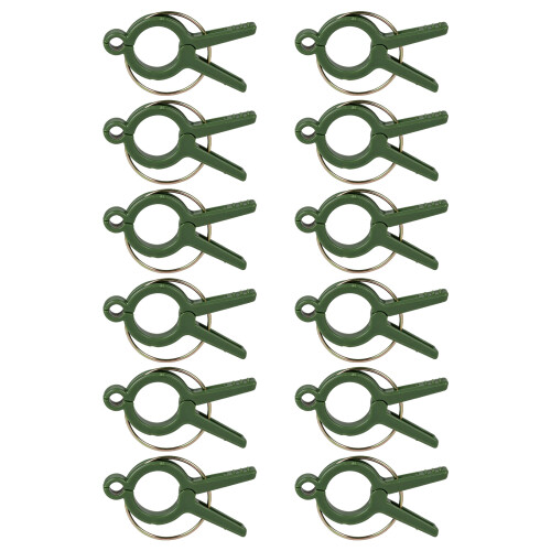 12Pcs Adjustable Clips for Climbing, Reusable Tomato-Army Green