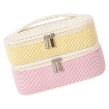 Sac cosmétique intérieur spacieux de trousse de toilette-Beige