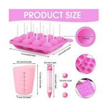 Baking Spherical Chocolate 20 Holes Round Lollipop Cookie Candy Maker Pop-lollipop Mold Stick Tray Cake Mould