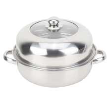 nobrands Steamer Pot 28CM Stainless Steel Single Layer Stockpot Hotpot Food Steamer Pot Cookware Household Cooking