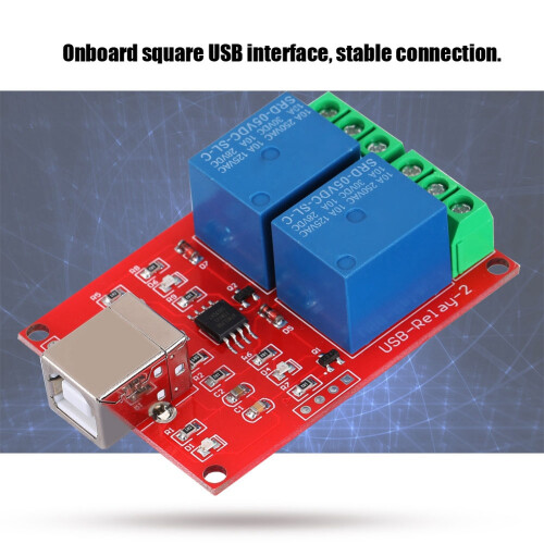 2-Channel 5V USB Relay Module - PC Smart Switch Controller Expansion Board 2