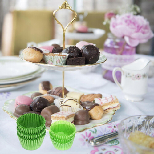 Cake Tray Green Baking Cup 3000 Pcs Lining Dessert Cups Packing Paper Muffin Liners 2
