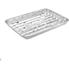 VeZee Disposable Large Aluminum Broiler Pans Compatible with Baking & BBQ - Easy Cleanup, 60 Count