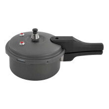 2L/2.11Qt Aluminum Pressure Cooker compatible with all stoves, spring valve safety, durable alloy build