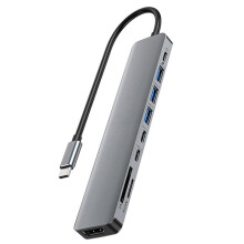 9 in 1 USB C Hub Docking Station with 4K -Compatible, 100W PD, USB 3.0, /TF Card Reader with Multiple Devices