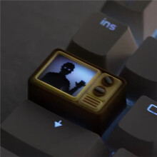 Escape the Lake Tv Creatives Light-Transmitting Mechanical Keyboard Personalized Resin Material Keycaps Fun Gifts B