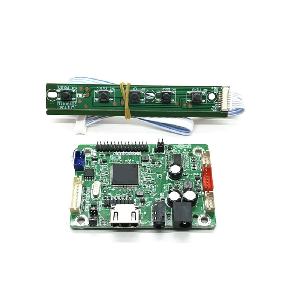 Rtd2513 Lcd Driver Board -Compatible To Lvds Controller Board 1366X768 Audio With Button Board 6033140844573