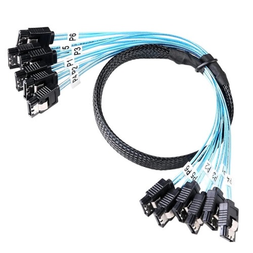 6PCS  Data Cable, to  7 Pin HDD Data Cables, /SAS Cable for Server,Bitcoin Miner Computer, CD DVD Drive