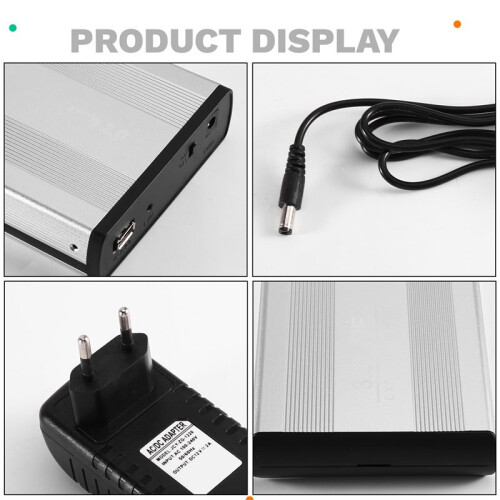 Gabinete IDE para Disco Rígido IDE de 3,5 Polegadas, SSD, USB 2.0 para IDE, Caixa Externa com Fonte de Alimentação e Plugue Europeu 1
