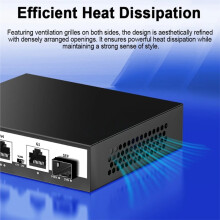 6-Port Gigabit PoE- 1000 Mbit/S Aktiver PoE-Netzwerk- 52 W für IP-Kameras, NVRs, Überwachungssysteme, CCTV, PoE-Kameras EU-Stecker