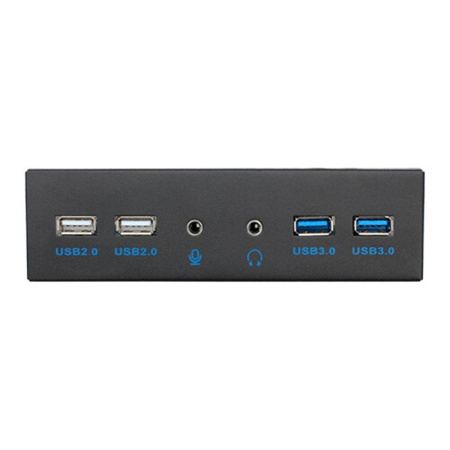 4  USB Hub HD Audio & Microphone Internal CD-ROM Bay Bracket Front Panel Adapter for PC Desktop Tower Case 1