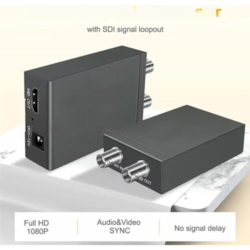 Conversor 3G HD-SDI para  Compatível com Vídeo  para SDI com Detecção Automática de Formato de Áudio e Plugue Americano. 2