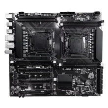 Placa Base X99 de Doble Socket LGA2011-3 Compatible con 8XDDR3 RAM, Dos Puertos Ethernet y CPU E5 2678 V3 y 2676 V3.