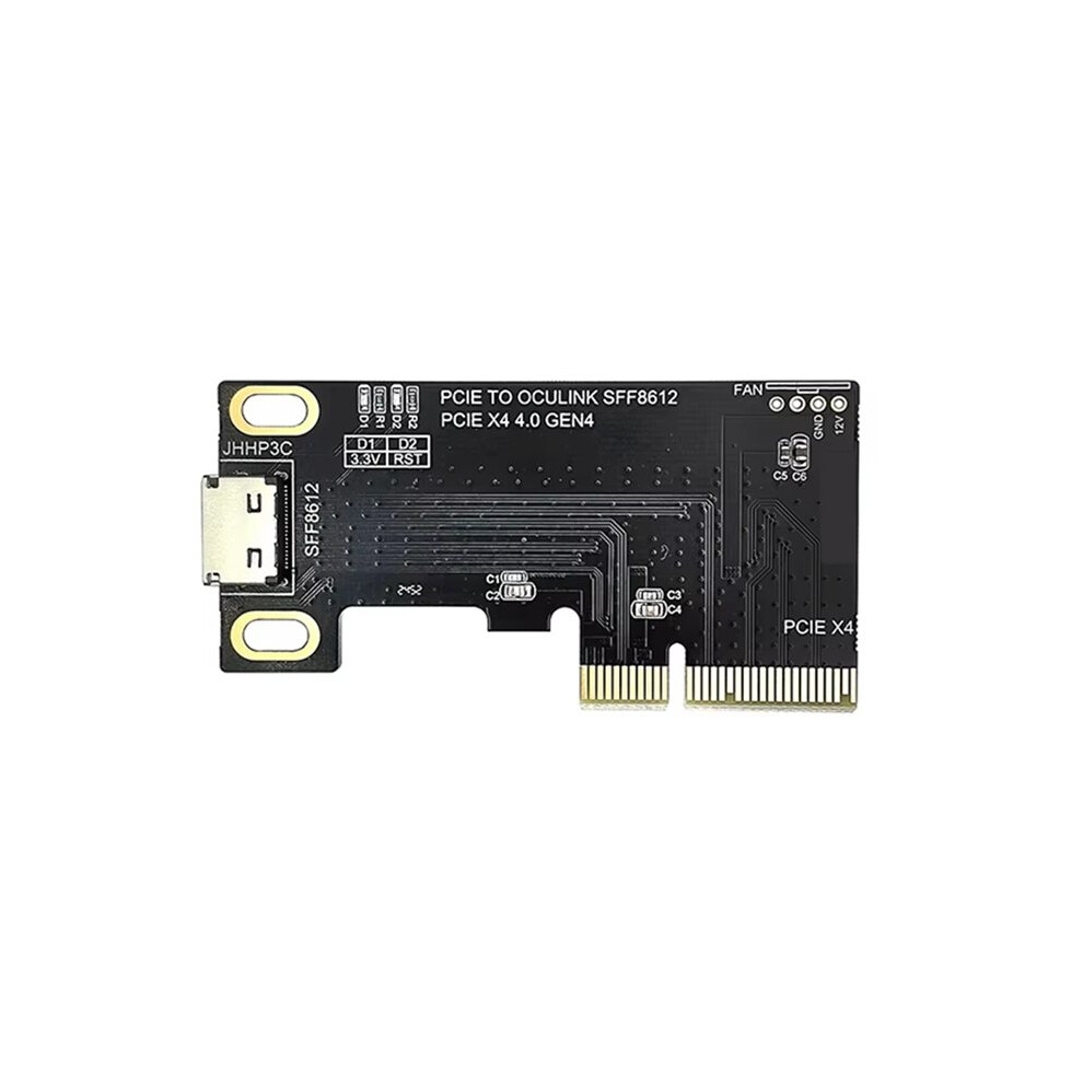 Pcie 4.0 X4 To Oculink Female Adapter Pci Express Gen 4 To Oculink Sff8612/8611 Data External Card Adapter Gold 4712538910305