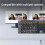 Transparent Foldable Wireless  Keyboard with Mouse Kit Folding Travel Keyboard for Smartphone Computer 1