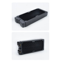 Radiador de Cobre de 120 mm X 2,40 mm de Espesor, Adecuado para Computadoras de la Serie 12CM, Disipador de Calor con Ventilador Doble de 120 mm.