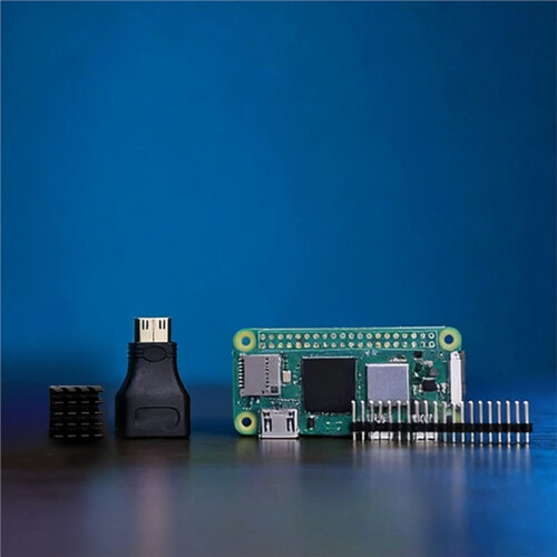 For Raspberry Pi Zero 2 W Basic Kit with USB Adapter -Compatible Adapter Heatsink Header Essential Accessories Set 2