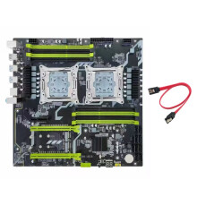 Placa Base X99 de Doble Zócalo LGA2011-3 Gigabit Ethernet M.2 NVMe X992D3 Compatible con 8xDDR3, Capacidad Máxima de 256 GB
