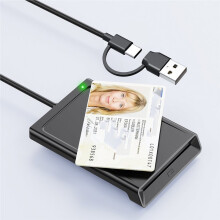Czytnik Kart Inteligentnych A25P z Podwójnym Interfejsem 2 w 1, NFC, USB PC-Linked PCSC, do Bezpiecznego Uwierzytelniania, Bankowość