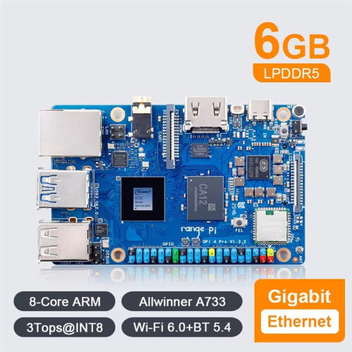 For Orange Pi 4 Pro 6GB Single Board Computer 2