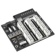 ATX 12x6Pin Power Supply Breakout Board Adapter with Flash LED for 733428-101 720620-B21 830272-B21 ETH/BTC Mining
