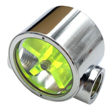 Chromed PC Water Cooling 5 Impeller Water Meter G1/4 Thread for Efficient Cooling