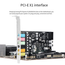 PCIE 7.1 Geluidskaart Stereo Paneel PCI-Express X1 PC Audio Adapter Desktop Computer Volume Geluid Converter