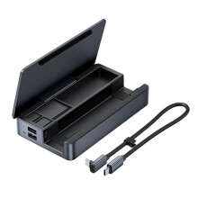 USB C -Kompatibel Dockningsstation för Spel 4K@60Hz RJ45 USB 3.2 10Gbps Adapterhubb för Ally X Legion Go