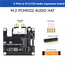 PCIe Naar M.2 NVMe en I2S Audio-Uitbreidingskaart voor Raspberry Pi NVMe SSD-Adapterkaart Digitale Audio-Interfacemodule