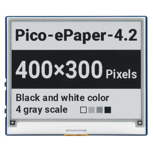 4.2inch EPaper Display for Raspberry Pi  E-Ink White/Black 400x300 Pixels SPI Communication Interface Screen 1