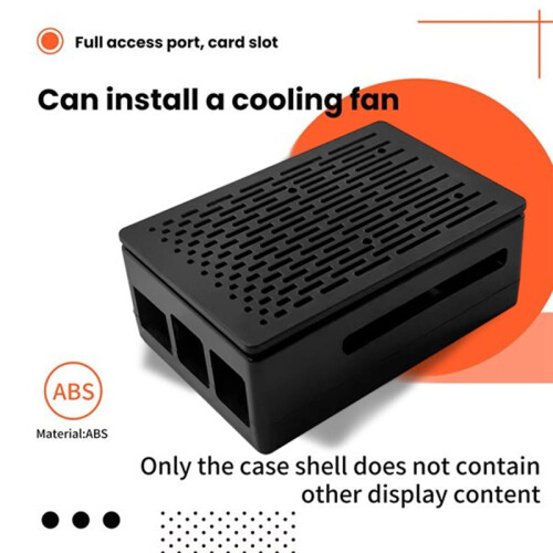 For Raspberry Pi 5 Case Cooling Shell with Radiator Fan Install 3.5-Inch Screen Thermal Enclosure for Raspberry Pi 5 1