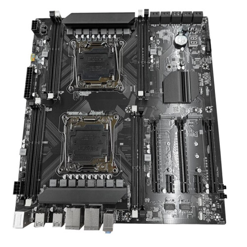 X99 Moderkort med Dubbla Socklar, LGA2011-3, Stöder 8XDDR3 RAM, Dubbla Ethernet-Portar, Stöder E5 2678 V3, 2676 V3 Processor 2