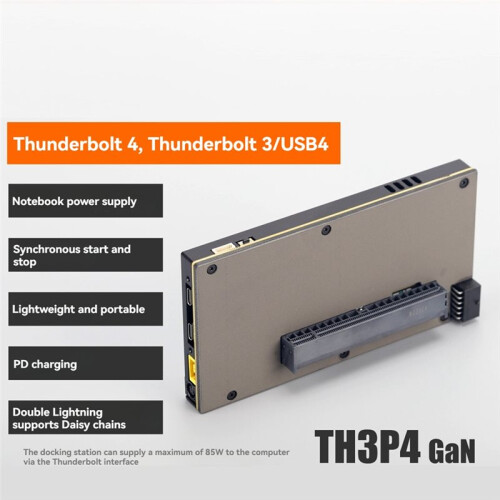TH3P4GaN per Thunderbolt3 GPU Docking Station per Scheda Grafica Esterna con Chassis per Laptop  PC 1
