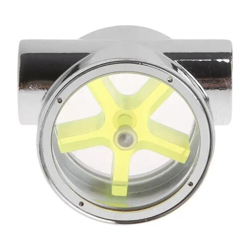 Chromed PC Water Cooling 5 Impeller Water Meter G1/4 Thread for Efficient Cooling 1