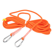 Corde d'escalade avec crochets en acier, sangle de remorquage statique haute résistance pour le sauvetage en extérieur, légère et résistante à