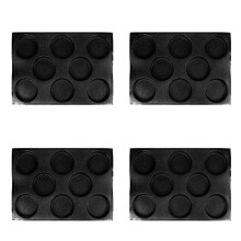 4X 8 Holes Hamburger Bun Pans for Baking Mesh Silicone Bread Pans for Baking Non Stick Perforated Baking Molds