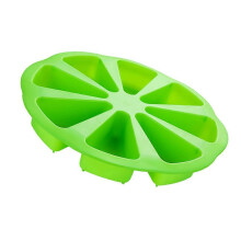 Silicone Triangle 8 Cavity Mold 3Pcs for Baking Use Green Color