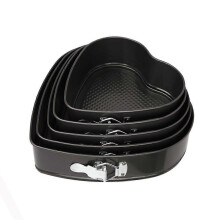 (20/22/24/26/28CM Heart Shape Cake Mould Five Piece Set) Heart Shape Live Bottom Live Button Cake Molds