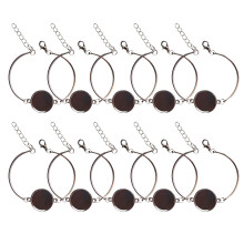 Fashionable Alloy Circle Charm Bracelet Practical Jewelry-16mm