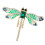 Elegant Brooch Multifunctional Accessory Dragonflies-Green 1