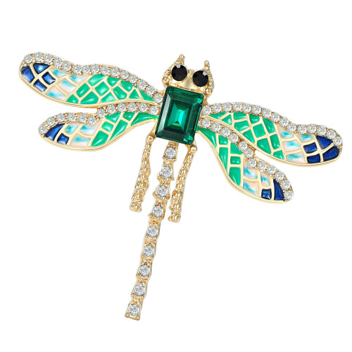 Elegant Brooch Multifunctional Accessory Dragonflies-Green