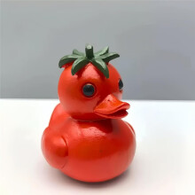 Whimsical Tomato Duck Decor Figurines, 3D Resin Duck Garden-Themed Desktop Sculpture, Novelty Tomato Ducks
