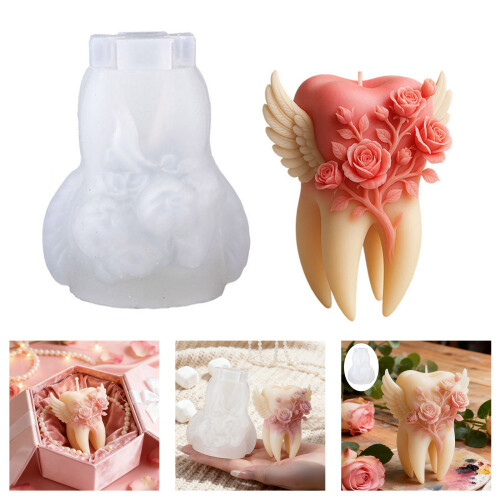 Angel Teeth Rose Candle Silicone Mould Multipurpose Silicone 1
