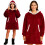 Sweat-shirt rouge oversize à capuche et poches 1